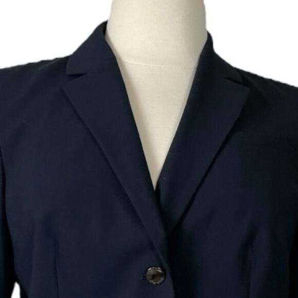 Calvin Klein Blazer 2 Button Black Classic Notch Lapel Stretch Women’s Size 16 - Picture 9 of 12